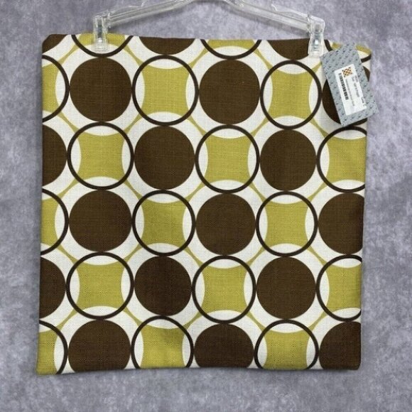 Hallmark Collectibles Pillow Cover 18x18 Kaleidoscope Green Brown 68335 - Picture 6 of 9